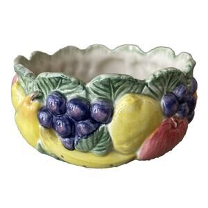 Fitz and Floyd Calypso Fruit 6.5" Round Bowl 26 Oz - Ironstone - Tropical Fruits